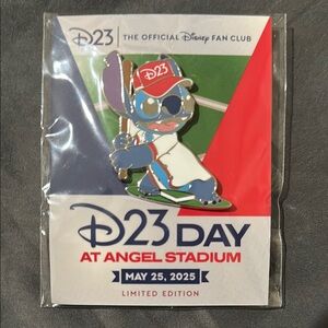 Disney D23 Day Stitch Pin with Red and Blue Accents